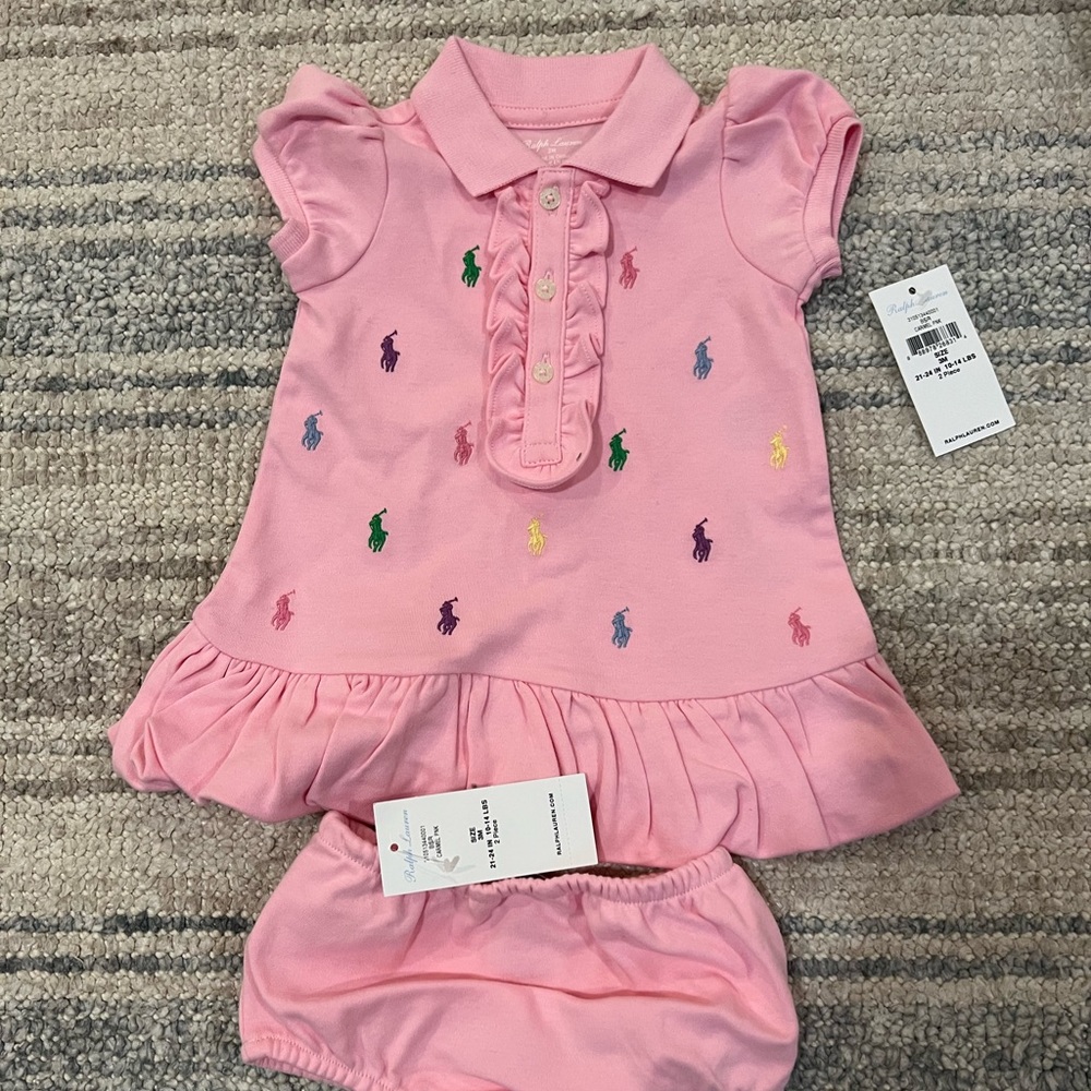Ralph Lauren Collared Dress with Bloomers, size 3 months